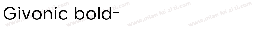 Givonic bold字体转换